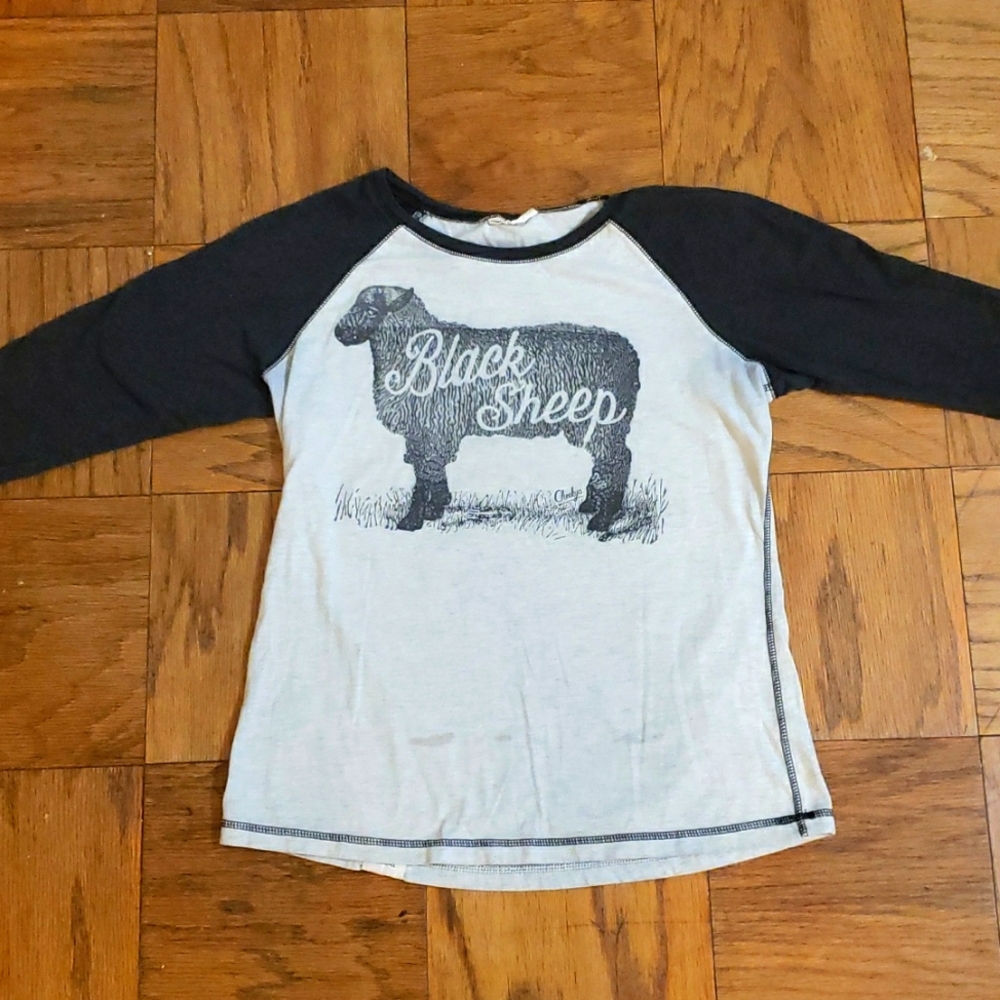 Sze M raglan tee.  Fitted.